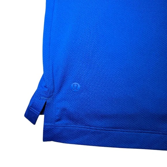 Men's Lululemon Snap Front Performance Short Sleeve Polo - Symphony Blue - Picture 8 of 9